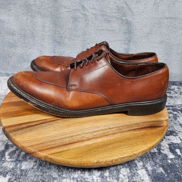 Allen Edmonds Mens Walton Oxford Size 11 D Brown Leather Split Toe Dress Shoe main image 8